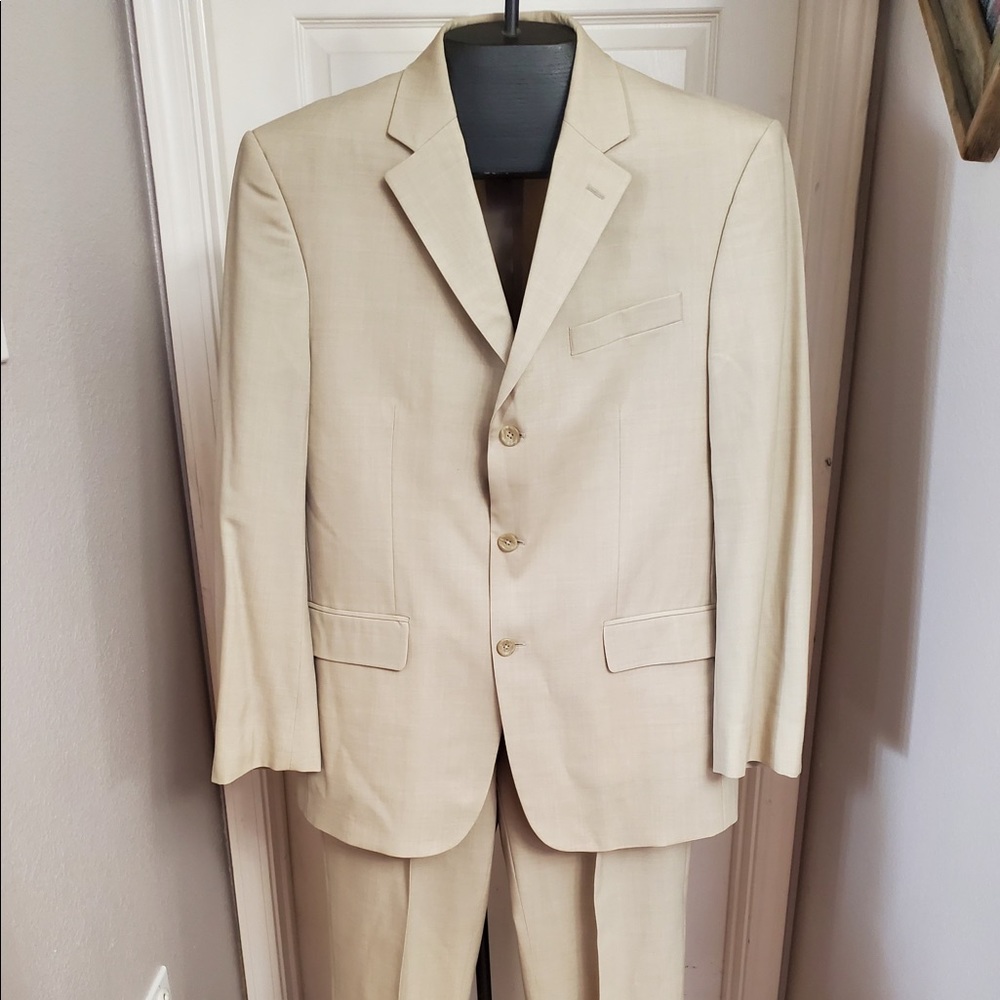 Mens Size 42 Regular Oscar De La Renta Suit